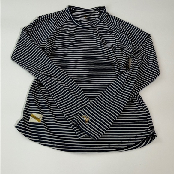 Tracksmith Long Sleeve Tee Size S Navy Gray Stripe Soft Designed For Runners - Picture 12 of 12